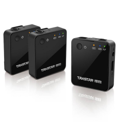 Takstar V1 Dual Kablosuz Video Kamera Yaka Mikrofonu - iOS Apple Uyumlu ( 2 Verici + 1 Alıcı )