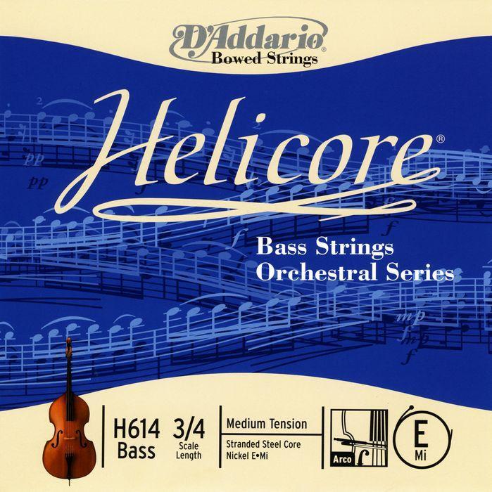 KONTRABAS TEK TEL, HELICORE, E-Mİ, SCALE 3/4, DOUBLE BASS ORCHESTRAL SERIES, MEDIUM TENSION, STRANDED STEEL CORE (BÜKÜMLÜ ÇELİK ÇEKİRDEK) / NICKEL