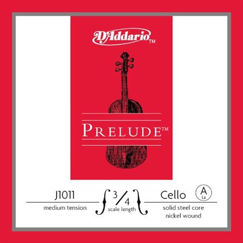 CELLO TEK TEL, PRELUDE, A-LA, 3/4 SCALE, MEDIUM TENSION, SOLID STEEL CORE (MASİF ÇELİK ÇEKİRDEK)/NICKEL