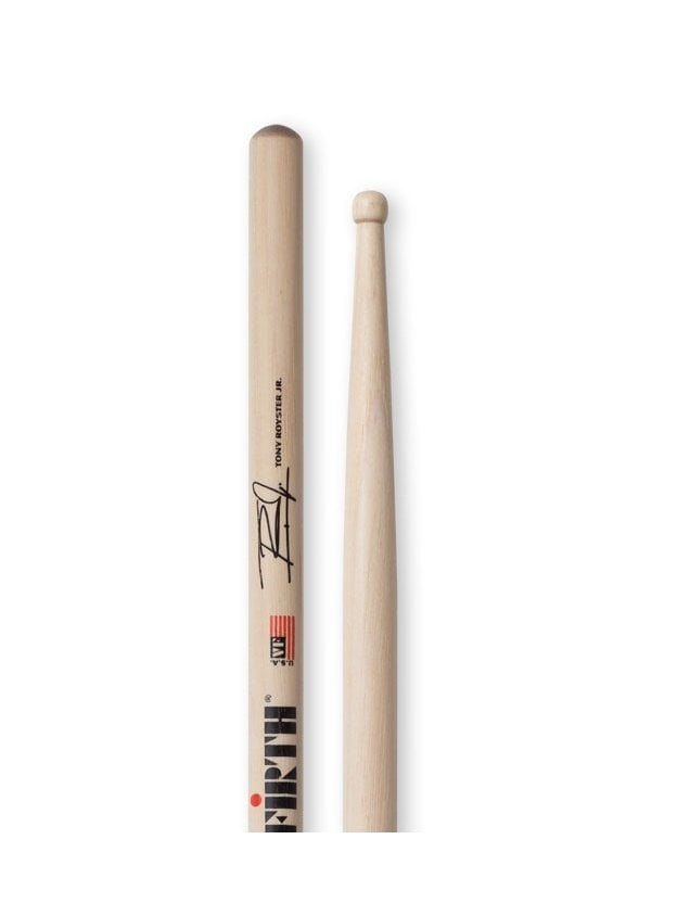 BAGET STR (ÇİFT) SIGNATURE TONY ROYSTER JR., HICKORY, 0.547''x16 1/8'', MEDIUM TAPER, TIP: WOOD / BARREL, SURFACE: SMALL / LACQUER