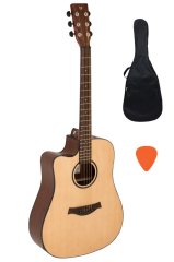 Valler VA530C LH Akustik Solak Gitar Cutaway Parlak Cilalı
