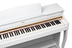 Valler PM100 Beyaz Parlak Cilalı Tuş Hassasiyetli Dijital Piyano ( Tabure ve Kulaklık Hediyeli )