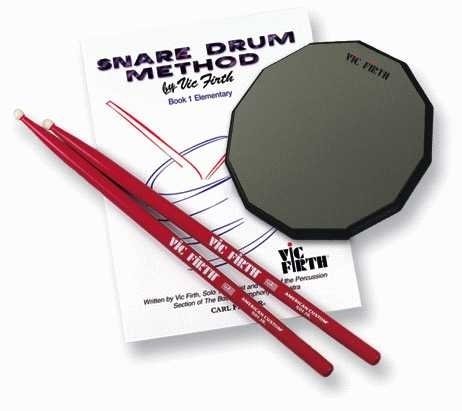 ÇALIŞMA PADİ SETİ, BİR ÇİFT SD1 BAGET, 6'' ÇALIŞMA PADİ, VICFIRTH TRAMPET METODU-1