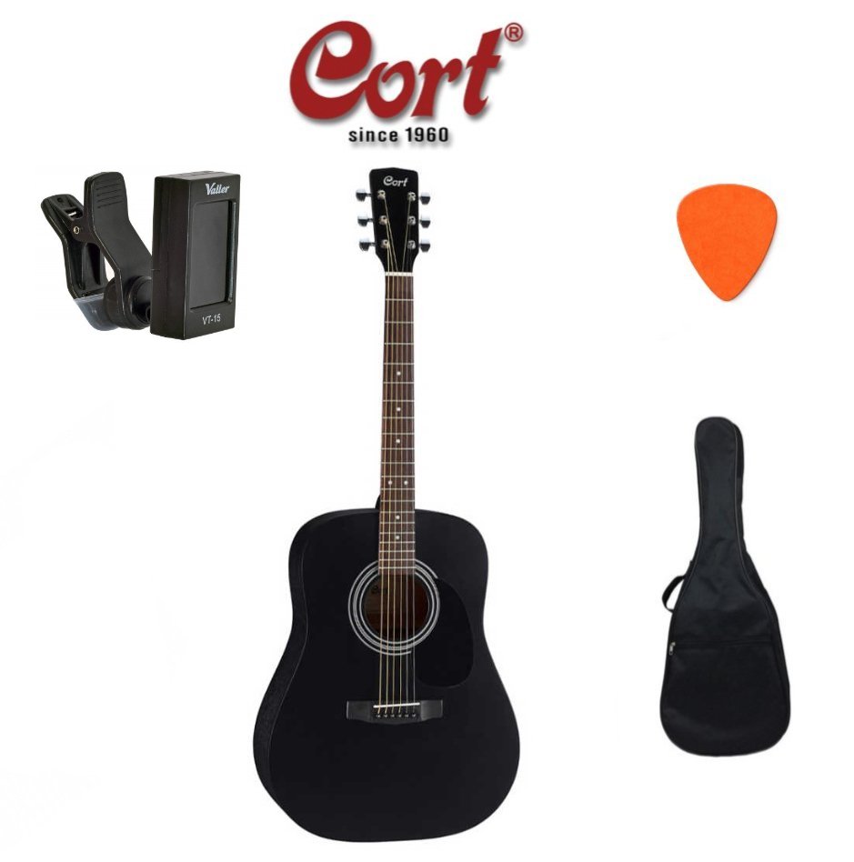 Cort AD810BKS Akustik Gitar Set (Akort Cihazı + Kılıf + Pena)