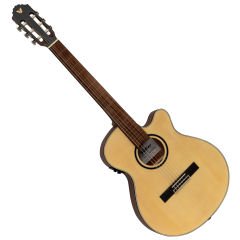 Valler VGX305 Naturel Cutaway İnce Kasa Perdesiz Elektro Klasik Gitar