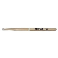 BAGET/STICK, NOVA, HICKORY, 16 1/4''x0.625'', SHORT TAPER, TIP: NYLON (AĞAÇ)/TEAR DROP (DAMLA), SURFACE: MEDIUM/LACQUER