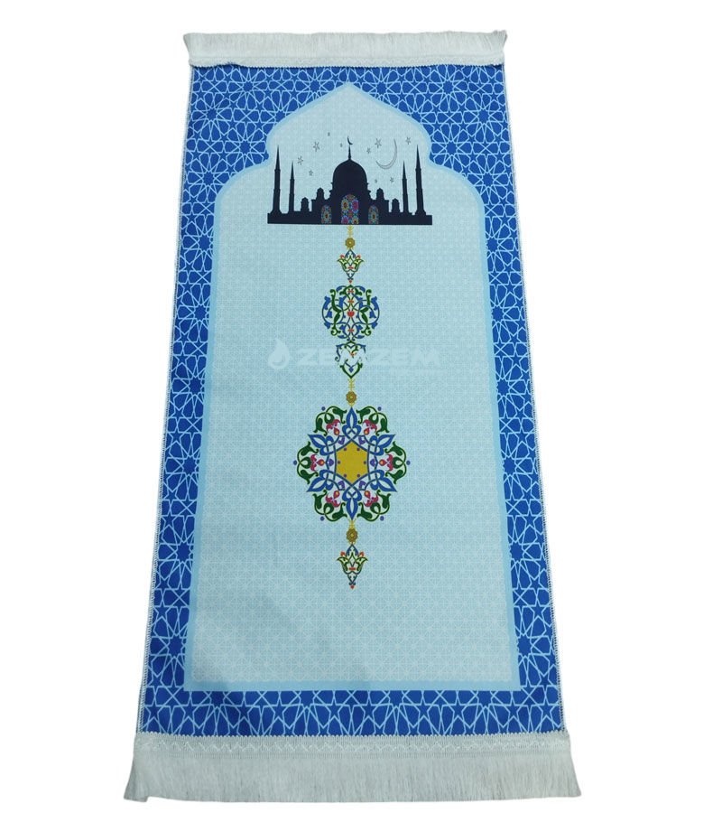 Çocuk Seccadesi Mihrablı Camili Mavi