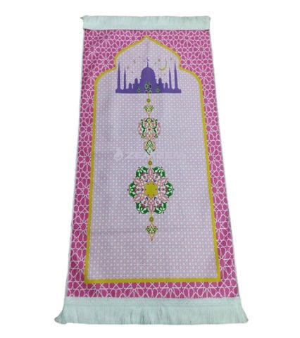 Çocuk Seccadesi Seti Mihrablı Camili Pembe