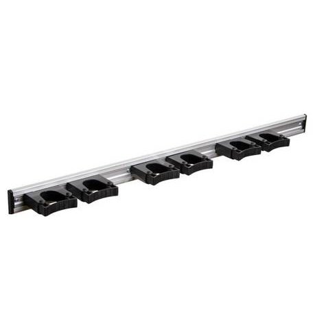 TP9-0060-1 P02-6 adet Large Boy Tutuculu, 90 cm Raylı Duvara Monte Edilen Çok Amaçlı Tutucu