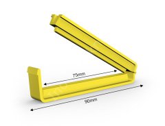 Plastik Klips Çubuk (Kapama Uzunluğu 7,5 cm) - PP75 Sarı