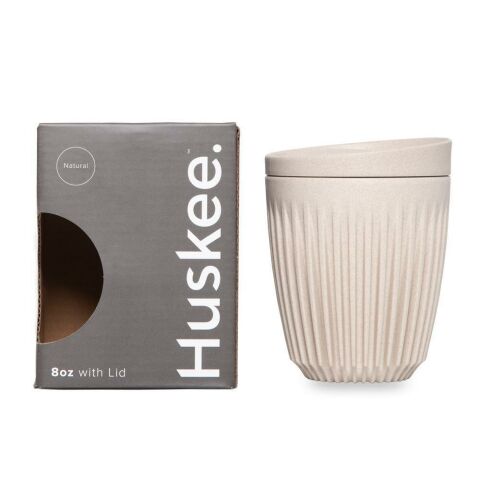 Huskee Cup + Kapak 236 ml / Natural