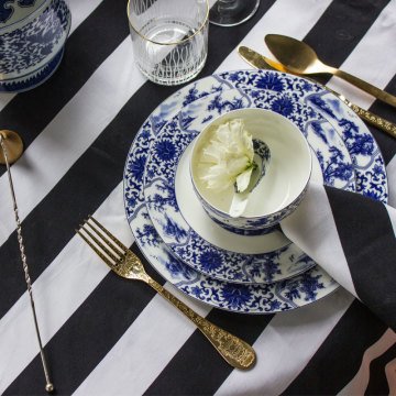 Bleu Blanc Porselen Pasta Tabağı / 4'lü set