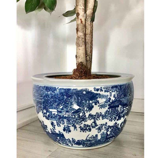 Bleu Blanc Bitki/Ağaç Saksısı II 40 cm