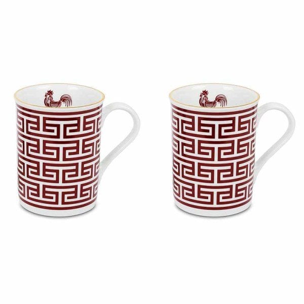 Lucky Rooster Red Kupa 2'li Set