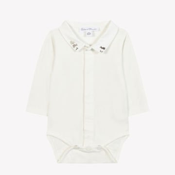 Erkek Bebek Yakası Nakışlı Body