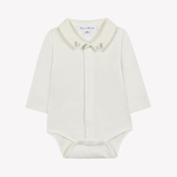 Erkek Bebek Yakası Nakışlı Body