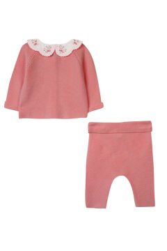 Kız Bebek Hırka + Pantalon Set