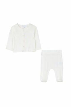 Organik Pamuktan Bebek Bluz + Pantalon Set