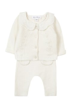 Kız Bebek Hırka + Pantalon Set