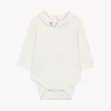 Erkek Bebek Yakası Nakışlı Body