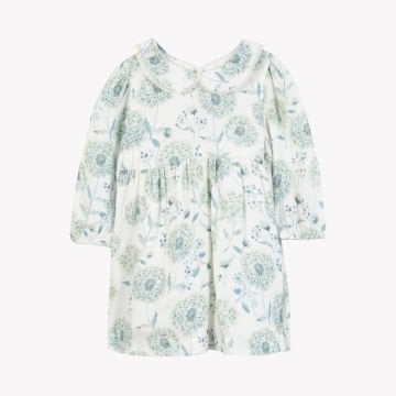 Kız Bebek Uzun Kollu Desenli Elbise