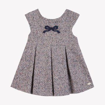 Kız Bebek Eteği Pilili Kolsuz Şık Elbise