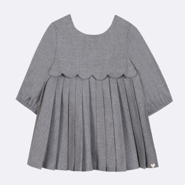 Kız Bebek Uzun Kollu Pilili Elbise