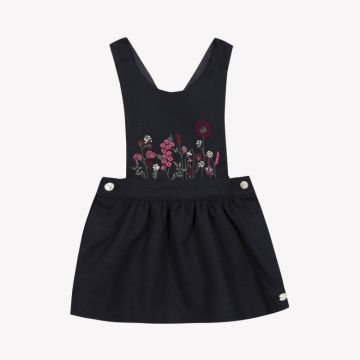 Kız Bebek Nakış Detaylı Askılı Elbise