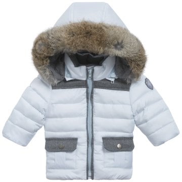 Erkek Bebek Kapüşonlu Dudun Mont