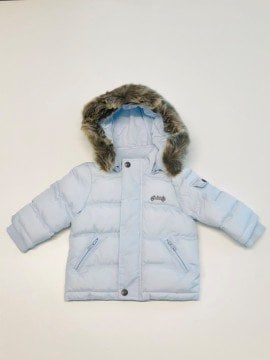 Erkek Bebek Kapüşonlu Dudun Mont