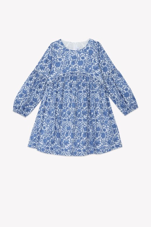 Kız Çocuk Uzun kollu Çiçek Desenli Elbise