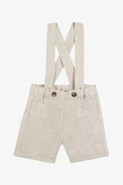 Erkek Bebek Askılı KETEN Pantalon