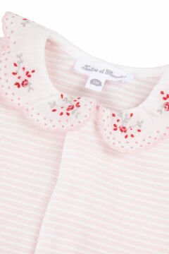 Kız Bebek Önden Açılan Kadife Tulum