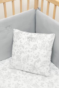 Bebek Odası için Dekoratif Yastık Toile de Jouy Gris