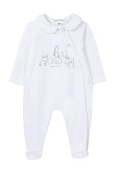 Erkek Bebek Yandan Açılan Kadife Tulum