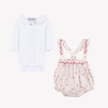 Kız Bebek Askılı Şort + Body Takım