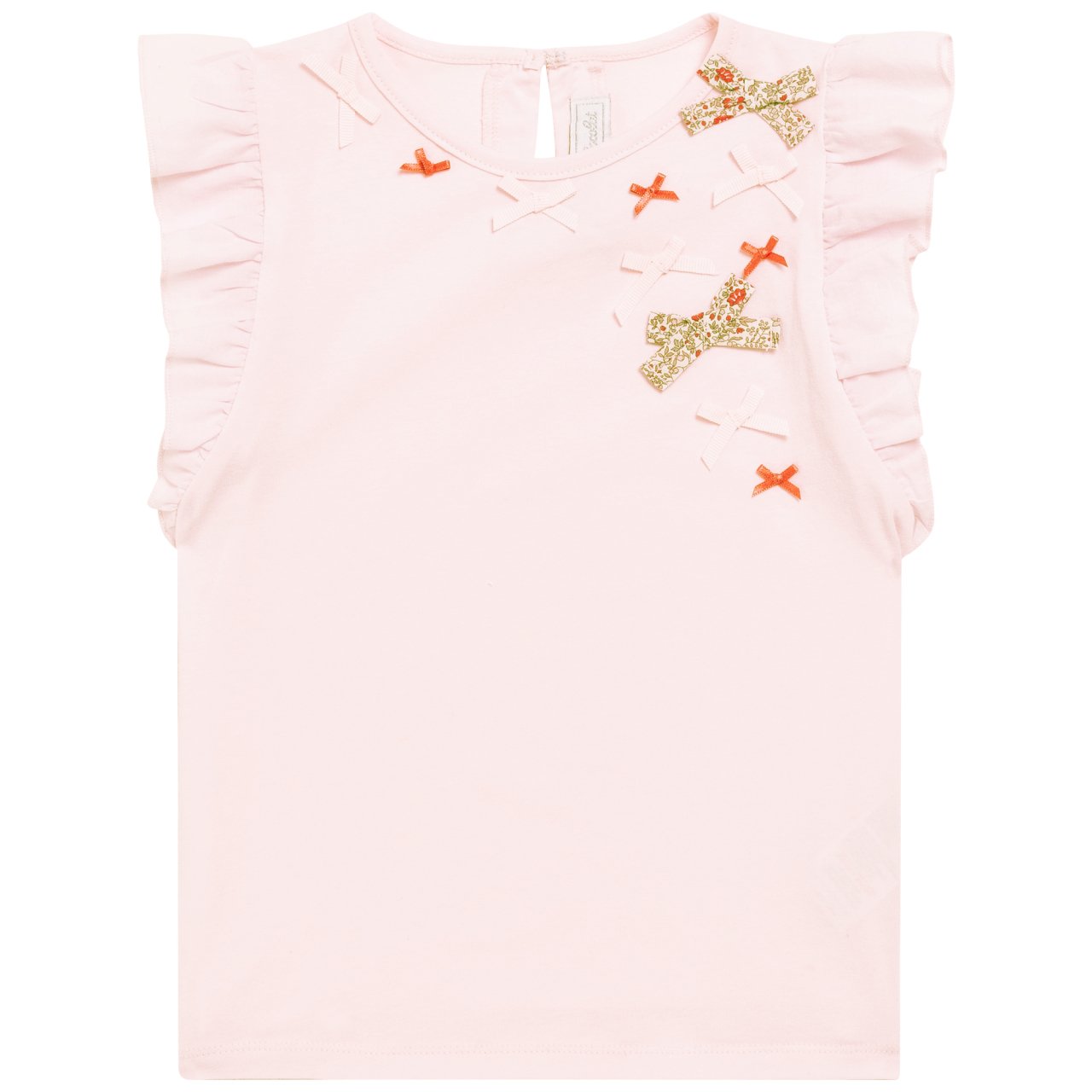 Kız Çocuk Minik Fiyonklu T-Shirt