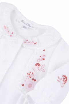 Kız Bebek Önden Açılan Kadife Tulum