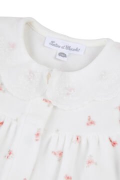 Kız Bebek Çiçek Desenli Kadife Tulum