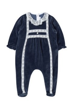 Kız Bebek Fistolu Kadife Tulum