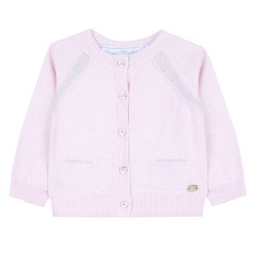 Kız Bebek Yuvarlak Yaka Düğmeli Hırka