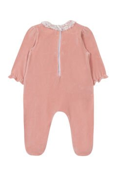 Kız Bebek Fistolu Kadife Tulum