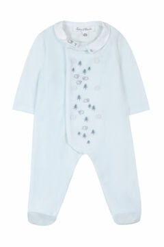 Erkek Bebek Önden Açılan Kadife Tulum