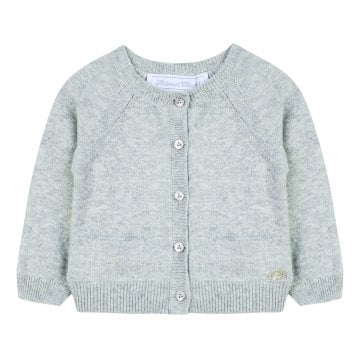 Kız Bebek Yuvarlak Yaka Düğmeli Hırka