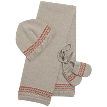 Erkek Bebek Şapka+Atkı+Eldiven Set