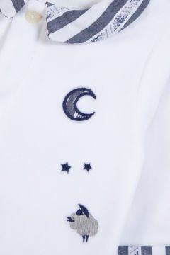 Erkek Bebek Garda Yakalı Kadife Tulum