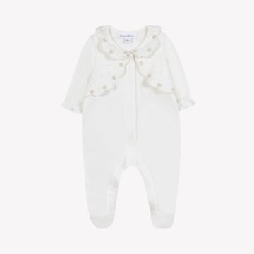 Kız Bebek Nakışlı Coton Tulum