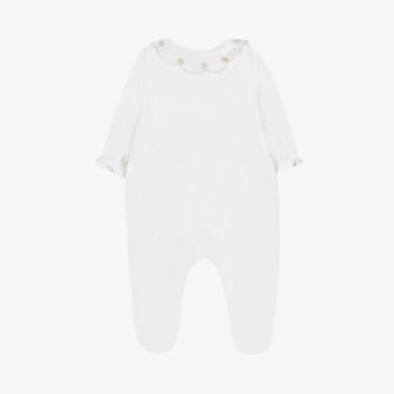 Kız Bebek Nakışlı Coton Tulum