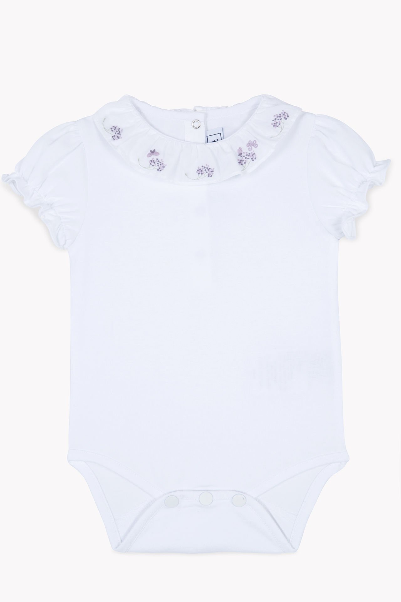 Kız Bebek Kısa kollu Nakışlı Body