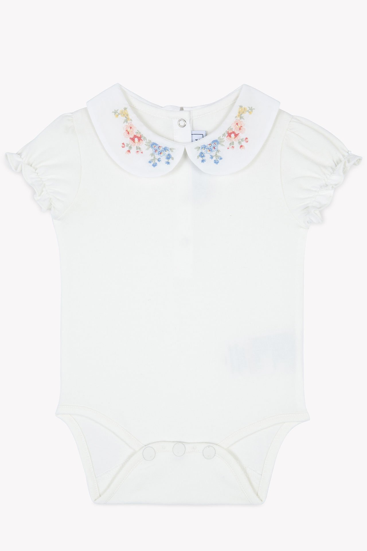 Kız Bebek Kısa kollu Nakışlı Body